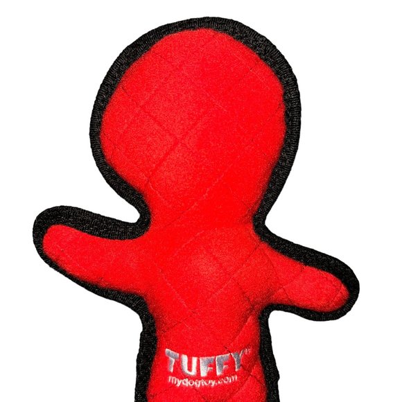 New Rare HTF Tuffy Gear Red Santa Claus Faux Beard Squeakers 12" Dog Toy Play - Picture 5 of 6